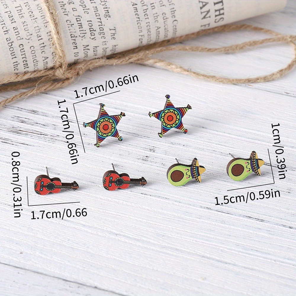 10 hot pairs wooden earrings/2nd