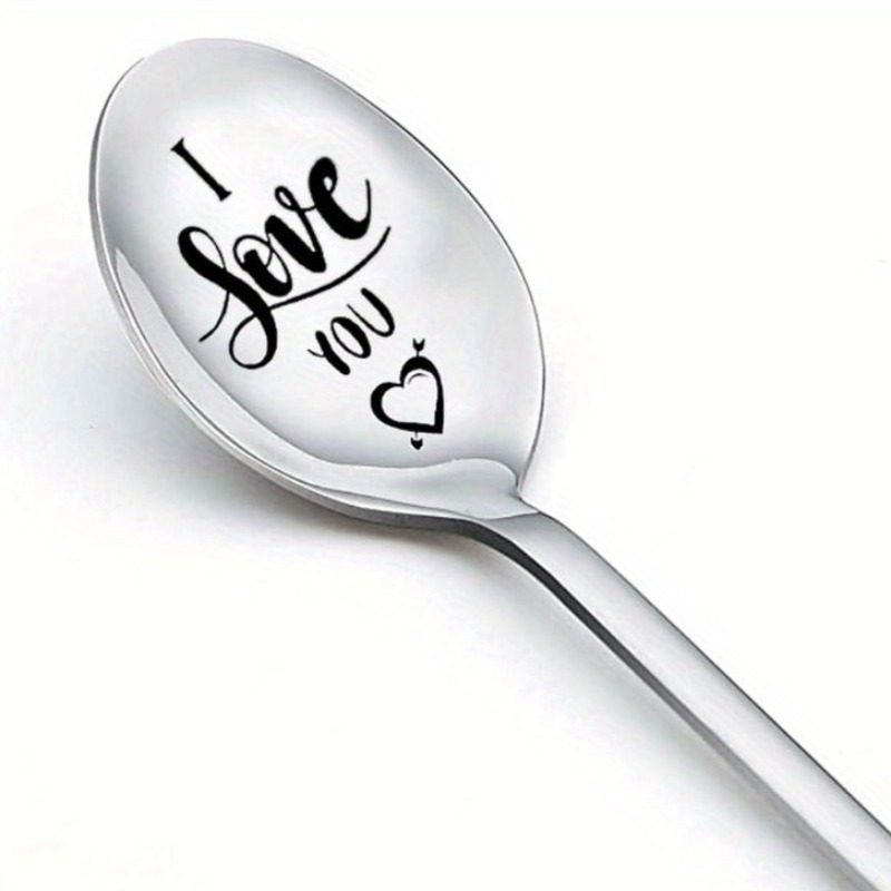 Image of I Love You Spoon Gifts For Couple Birthday Anniversary Gifts For Boyfriend Girlfriend Best Friend Stainless Steel Coffee Spoon Gifts