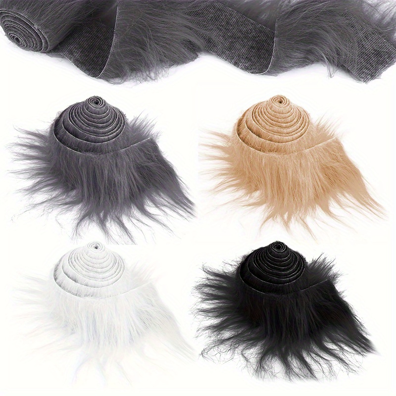

1pc Handmade Faux Fur Fabric Shaggy Fur Patches Fabric, For Shoes Hats, Trim Ribbon Chair Cover Seat Cushion Pad Supplies For Diy Craft Costume Decoration Gift