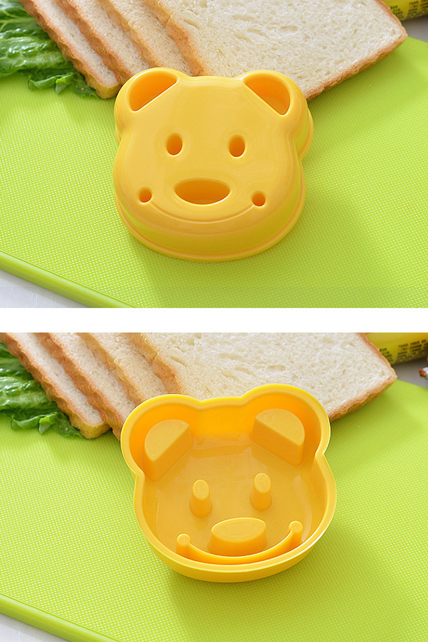 1pc cartoon bear sandwich knives and sealers non   cutters breakfast making molds baking tools kitchen accessories home kitchen projects details 1