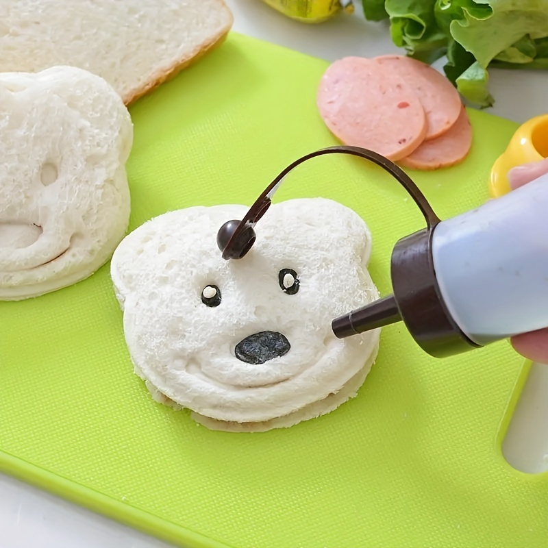 1pc cartoon bear sandwich knives and sealers non   cutters breakfast making molds baking tools kitchen accessories home kitchen projects details 4