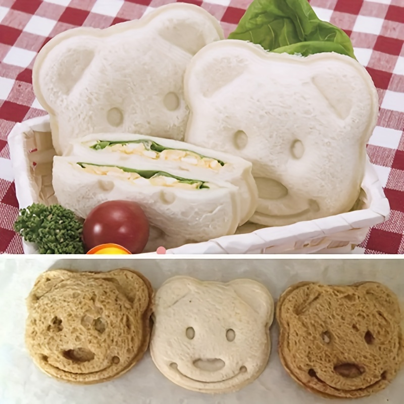 1pc cartoon bear sandwich knives and sealers non   cutters breakfast making molds baking tools kitchen accessories home kitchen projects details 5