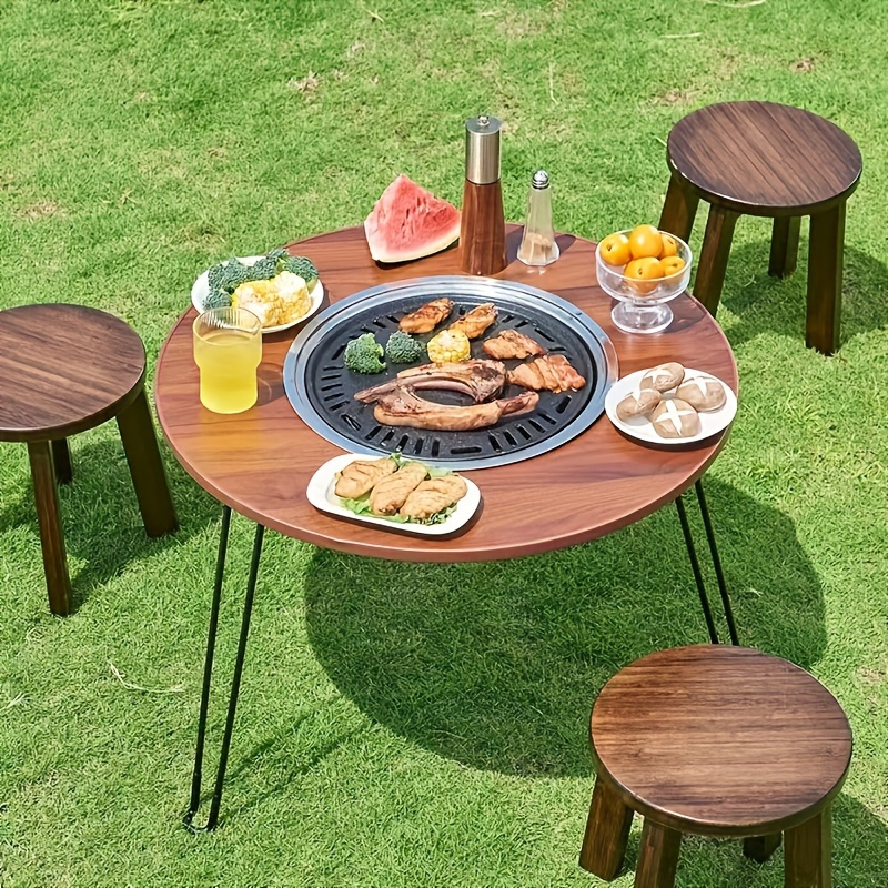 1 Set Portable Folding Grill Household Portable Outdoor Barbecue Table  Courtyard Charcoal Barbecue Grill Around The Stove To Cook Tea Set Gift For Men  Dad Boyfriend Fathers Day Mothers Day, Shop Now For Limited-time Deals