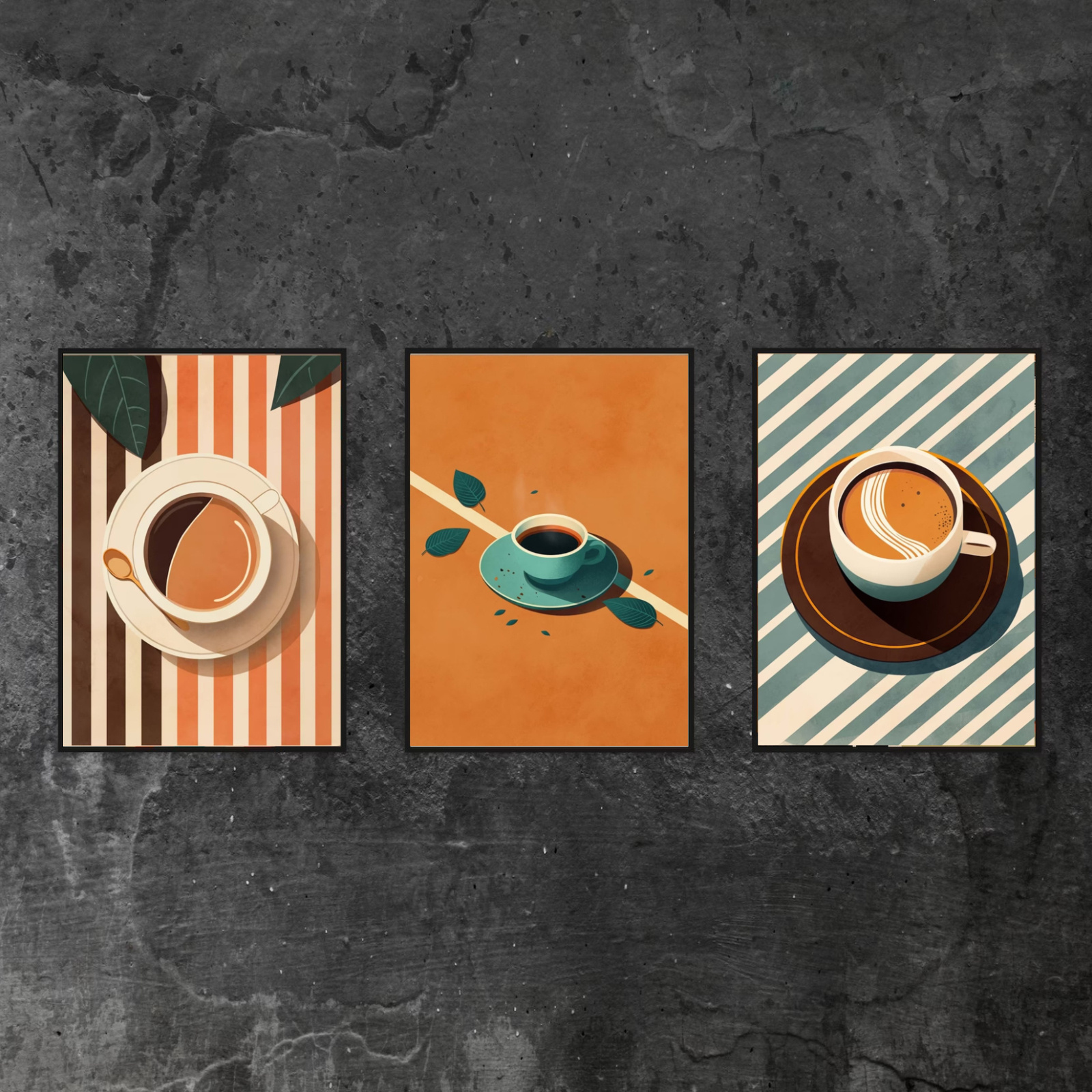 1 Adet Vintage Kahve Duvar Sanatı, Orta Yüzyıl Kahve Poster, 70ler Kahve Baskısı, Retro Kahve Duvar Sanatı, Boho Mutfak Dekoru, Kahve Severlere Hediye