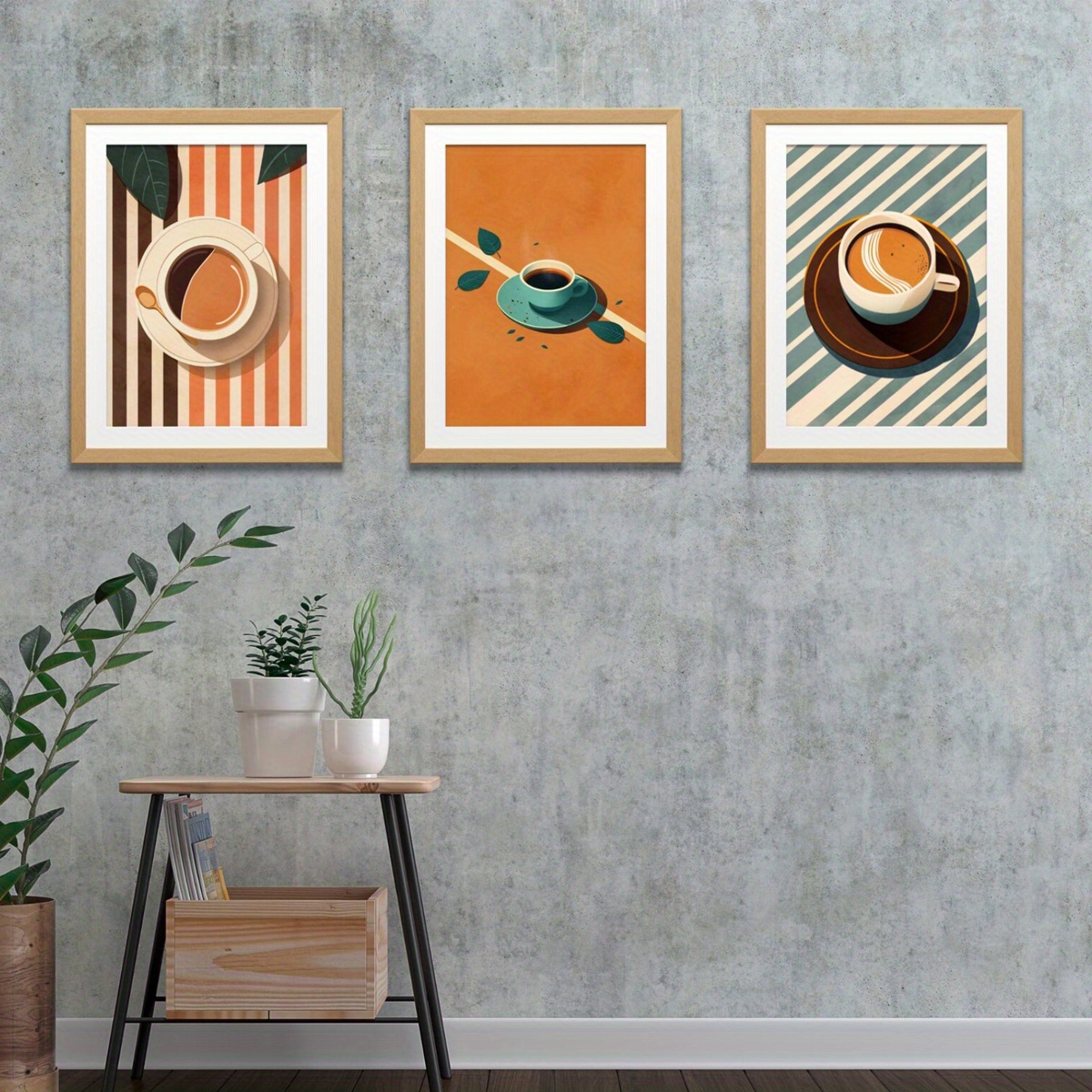 1pc vintage coffee wall art mid century coffee poster 70s coffee print retro coffee wall art boho kitchen decor gift for coffee lover