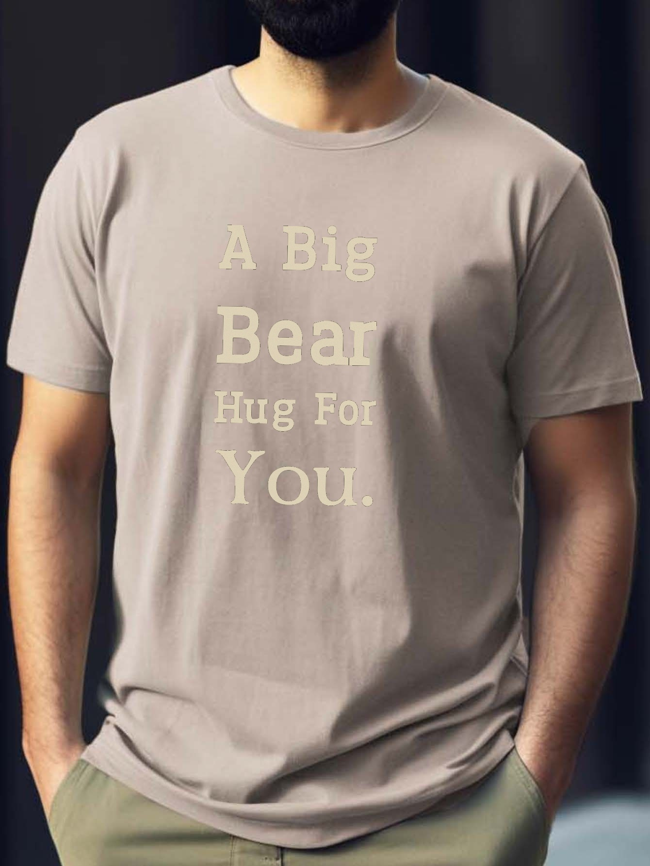 Mens V Bear Plus Size T Shirt Tee Top Long Sleeves Crew Neck - Temu New  Zealand