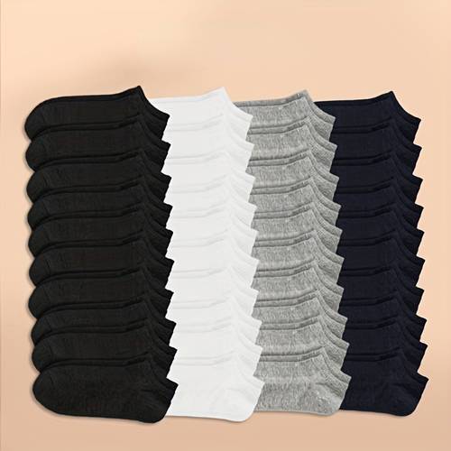 paar einfarbige socken für herren/damen, weiche und leichte, kurz geschnittene knöchelsocken, kurze damensocken, atmungsaktive socken für frühling und herbst
