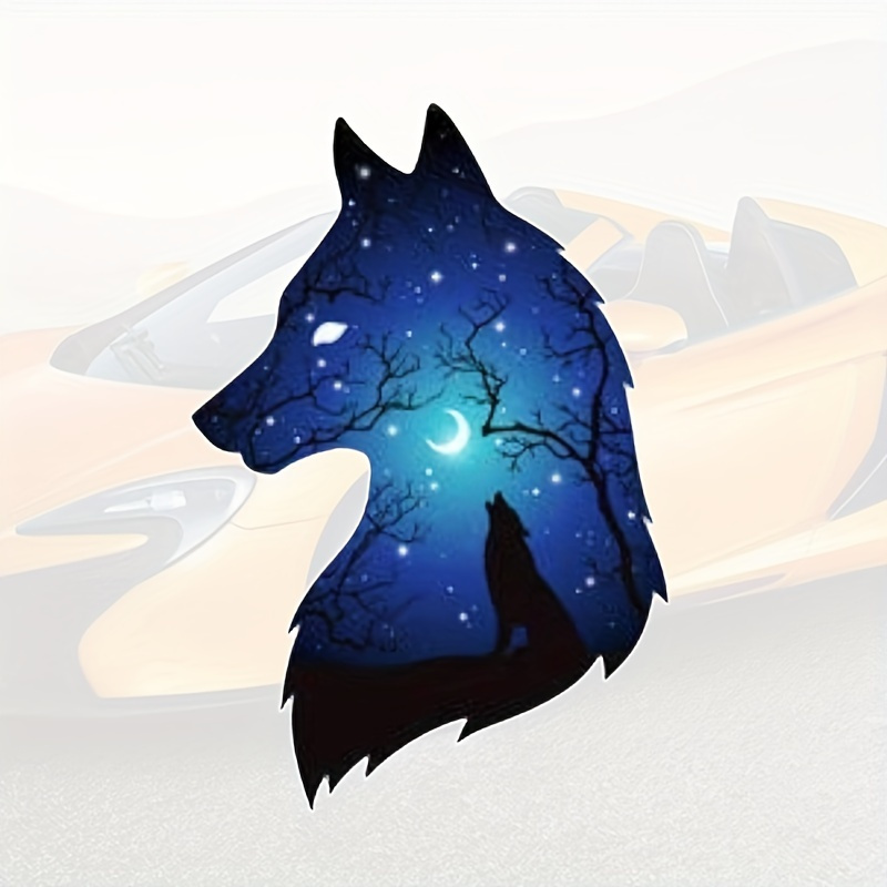 Vinyl Vivid Wolf Moon Stars Car Stickers Add Temu United Kingdom