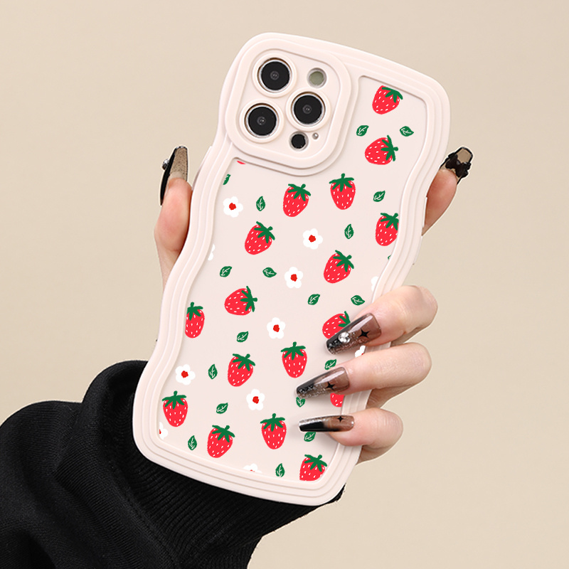 

Luxury Vintage Shockproof Comic Strawberry Phone Case For Iphone 11 12 13 14 15 Pro Max For X Xs Max Xr 7 8 Plus 7p 8p