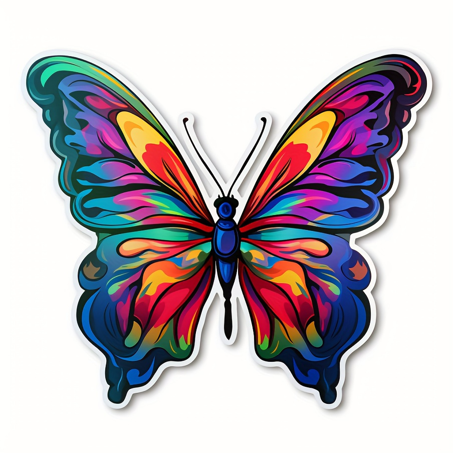 1 Vibrant Butterfly Pattern Car Stickers Outdoor Rated Vinyl - Temu