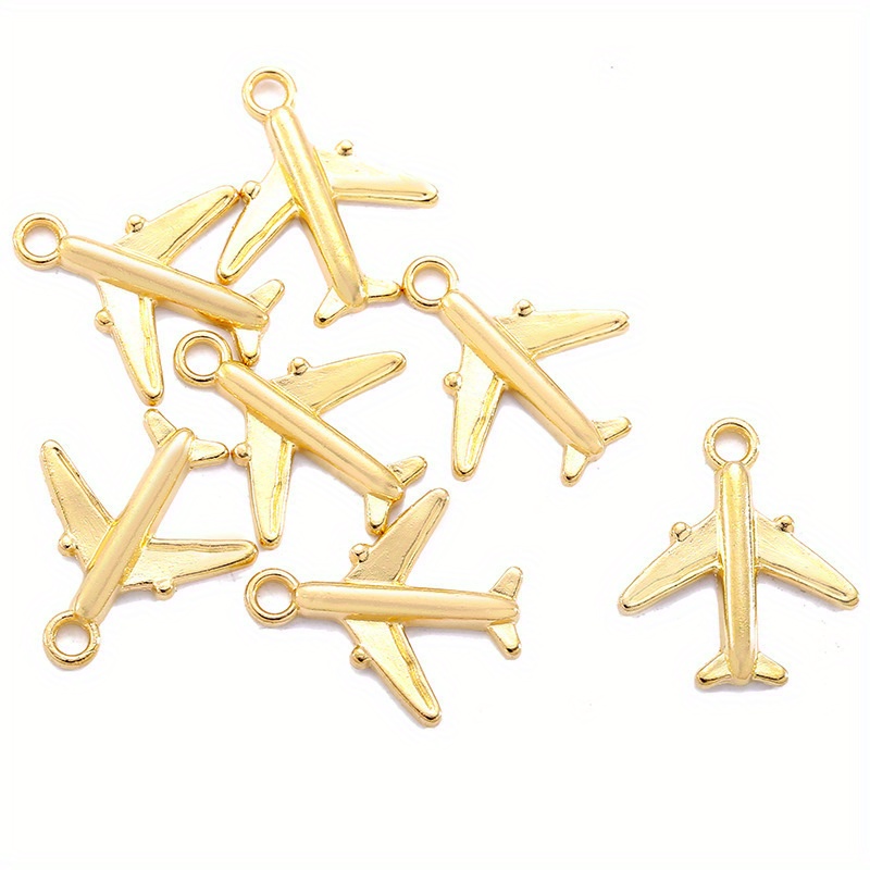 20pcs/pack Alloy Airplane Pendants For Diy Necklace Bracelet Jewelry Making Accessories