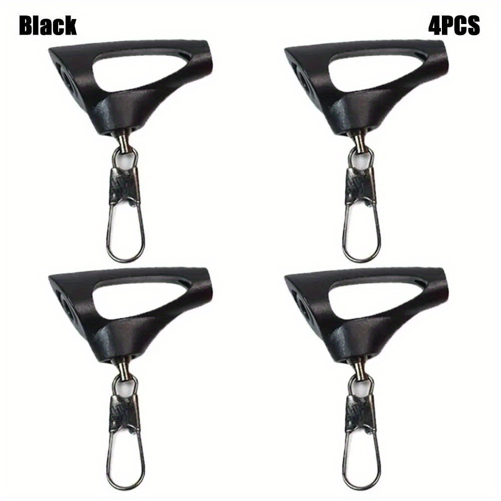 4pcs Durable Fishing Sinker Slides With Hooks - Braid-friendly, Corrosion-resistant Abs & Stainless Steel Swivel Snaps For Fishing Experience