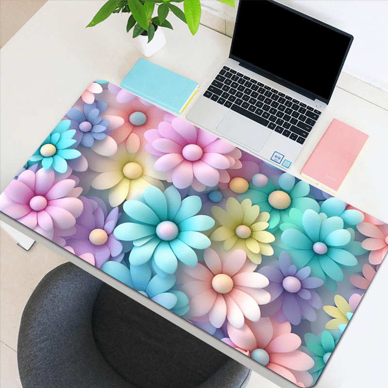 

naturenav" Floral Elegance Large Mouse Pad 23.62x11.81" - Non-slip, Durable Desk Mat For Gaming And Office - Ideal Gift For Students And Professionals