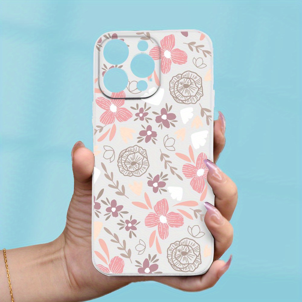 

Spring Day Flower Pattern Frosted Phone Case Premium Texture Cool Simple For Iphone 15 14 13 12 11 Xs Xr X 7 8 Plus Pro Max Mini