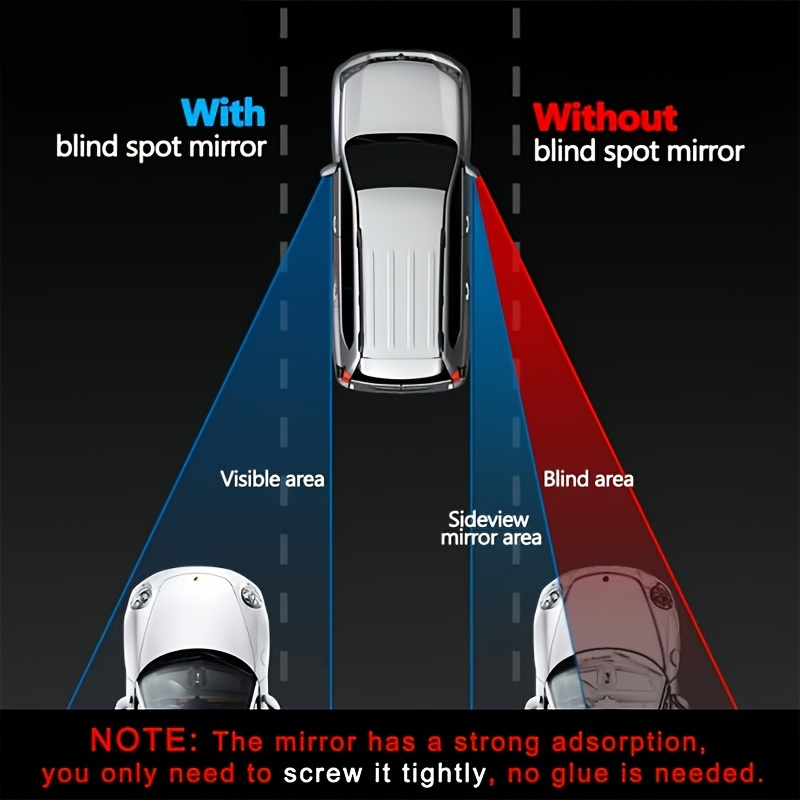 Blind Area Auxiliary Car Mirrors Reusable Round Hd - Temu United
