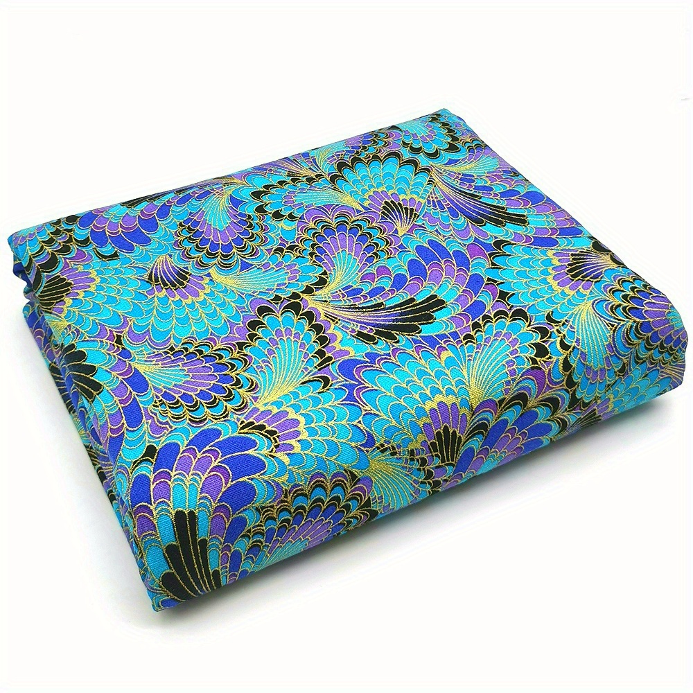 1pc 100% Cotton Bronzing Fabric Flower Printed Cloth For Quilting Diy Sewing