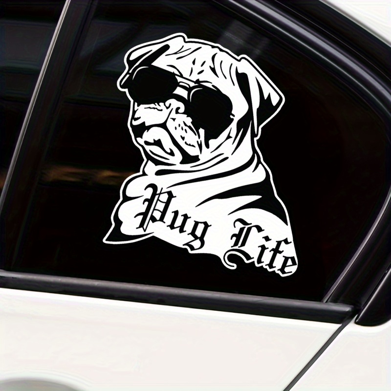 Pug Life Sticker Dog Car Window Decal Vinyl Graphic Funny - Temu