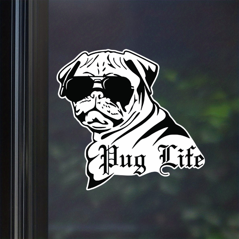 Pug Life Sticker Dog Car Window Decal Vinyl Graphic Funny - Temu