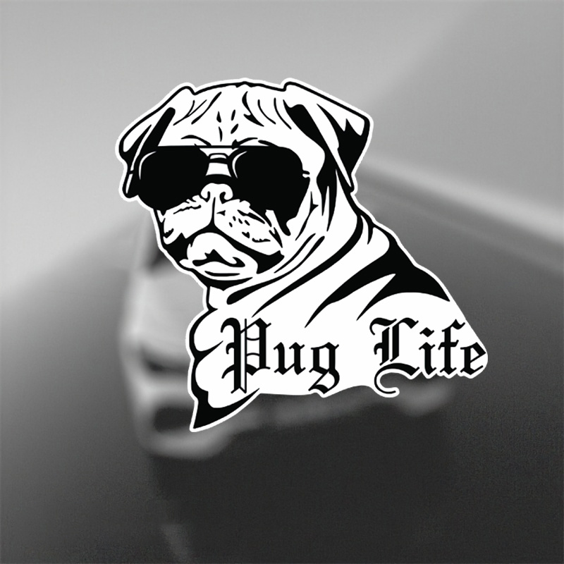 Pug Life Sticker Dog Car Window Decal Vinyl Graphic Funny - Temu