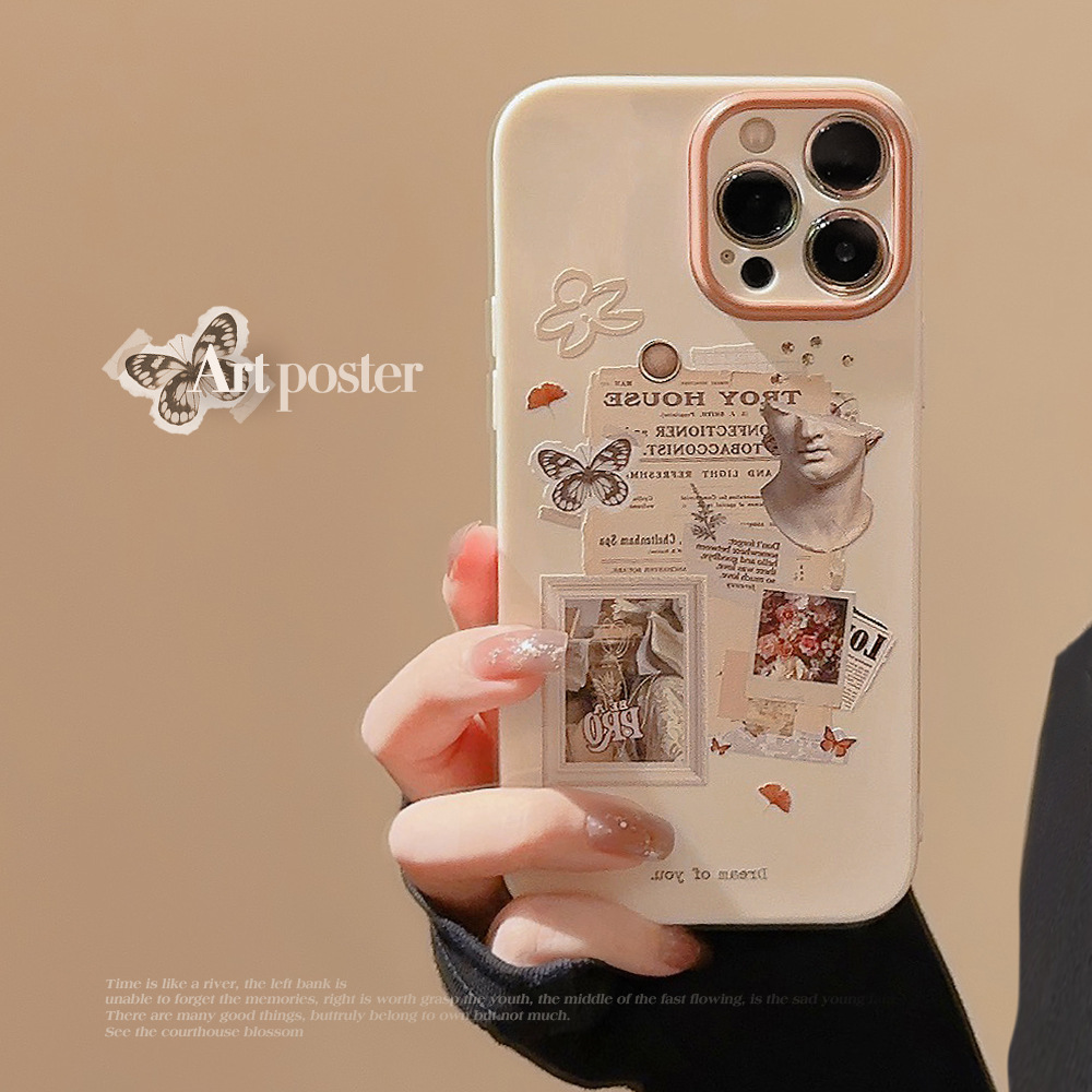 

Unique Retro Art Collage Silicone Phone Case Suitable For 15 14 13 12 11 Xs Xr X 7 8 Plus Pro Max Mini Gift/anniversary/valentine's Day