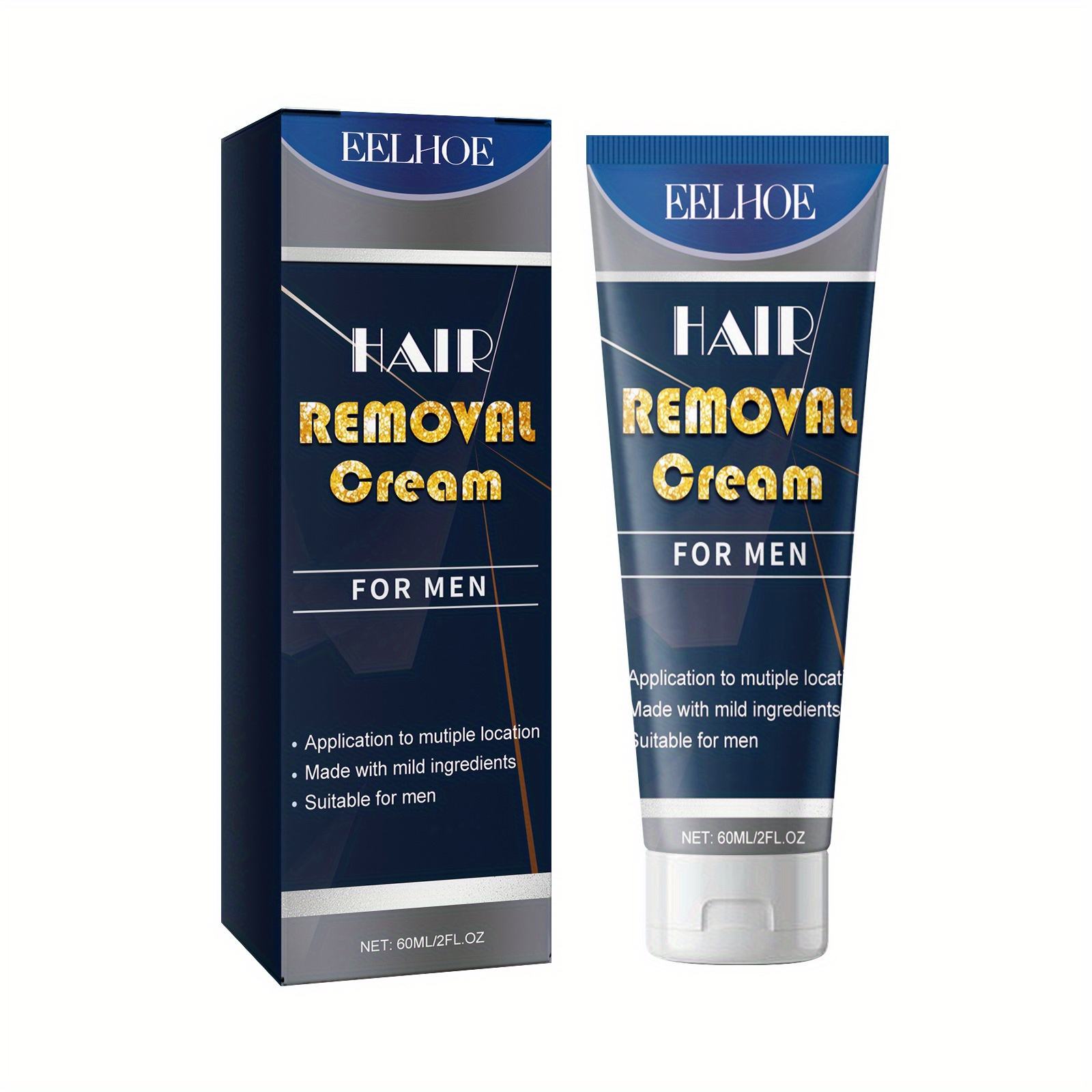 2.03oz Hair Removal Cream For Men Gentle Non Irritating Hair Removal Cream For Underarms Hands Feet And Chest