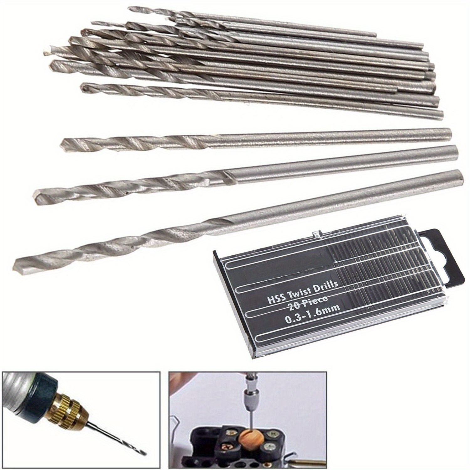

20pcs Mini Twist Drill Micro Small Drill Bit For Model Craft Jewelry Watch Repair Electrical Drill