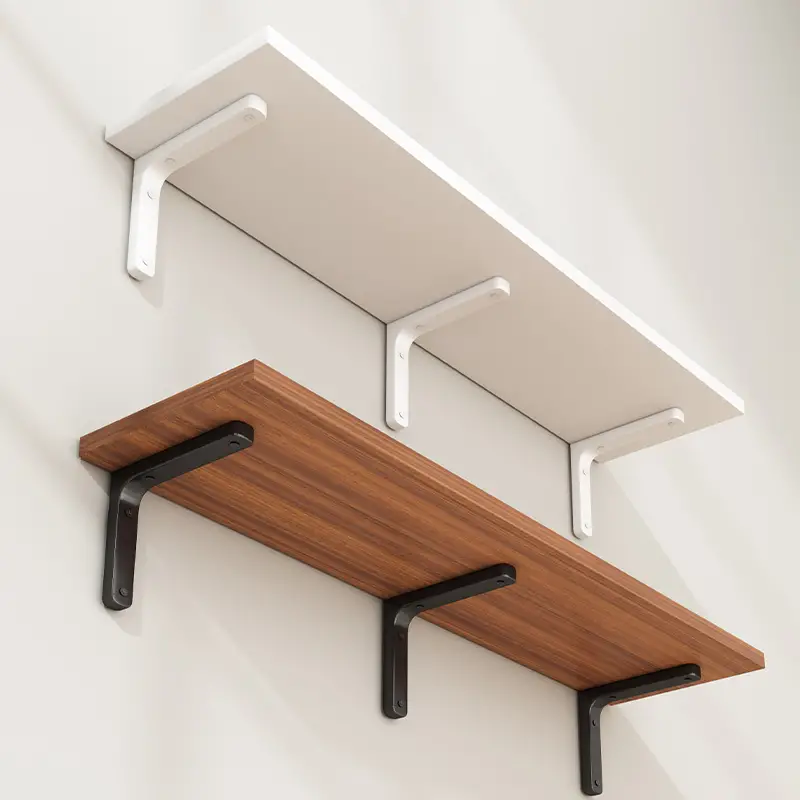 1pc wall mounted floating shelves wall mounted bookshelves wall mounted partition boards wooden brackets wall shelves support brackets and layer boards details 3