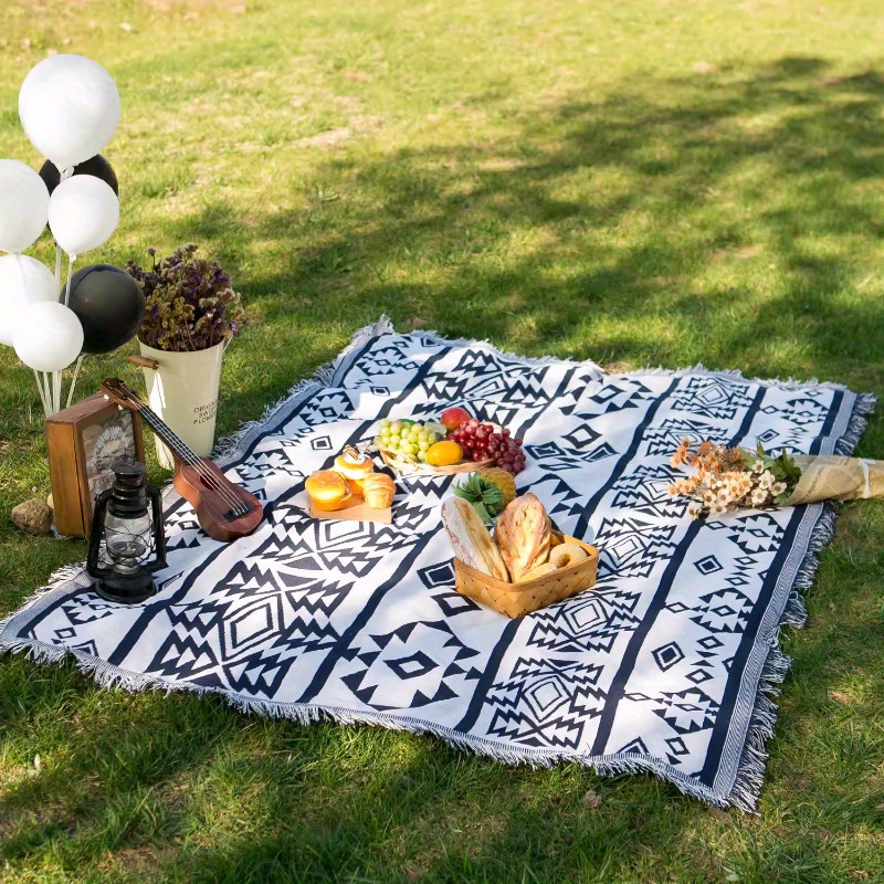 1pc retro throw blanket creative picnic blanket moisture proof tear resistant blanket for outdoor camping tent sports outdoors temu Temu