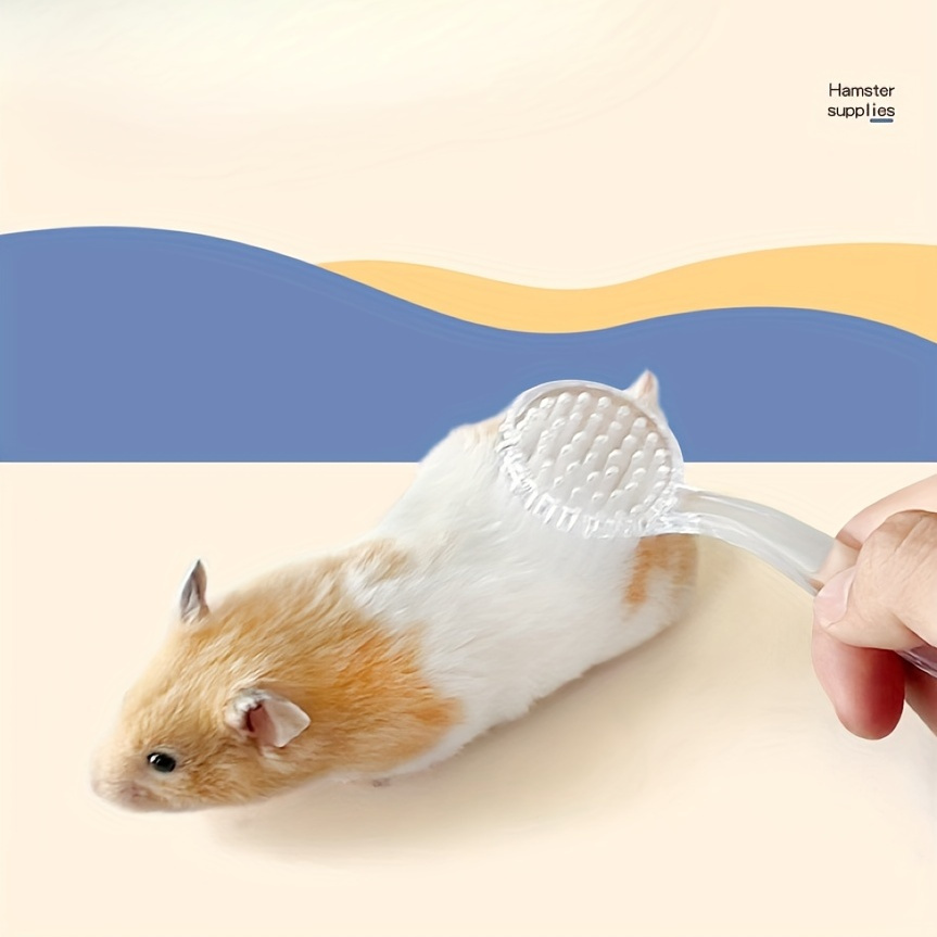 2pcs Small Brush Hamster Brush Massage Brush for Curly-Haired Pets
