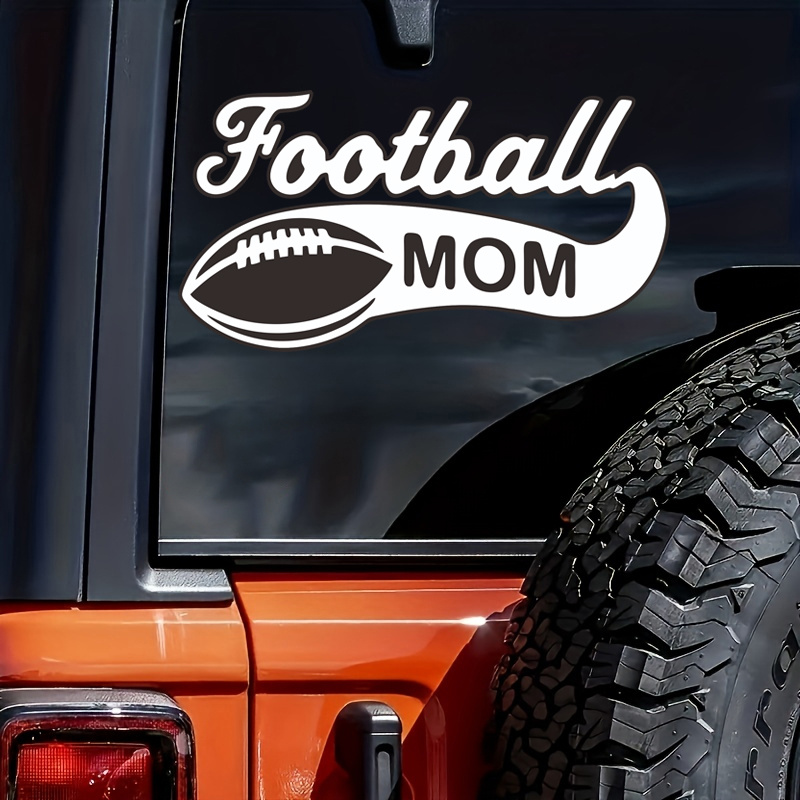 

Football Mom Car Window Vinyl Decal Sticker Wide (white) Vinyl Decals, Car Truck Motorcycle Bumper Decals, Cartoon Types