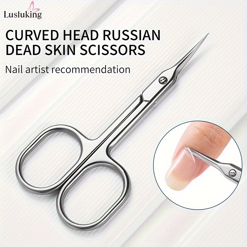 

Professional Stainless Steel Cuticle Scissors For Precise Manicures And Dead Skin Removal - Ideal For Nail Art And Grooming