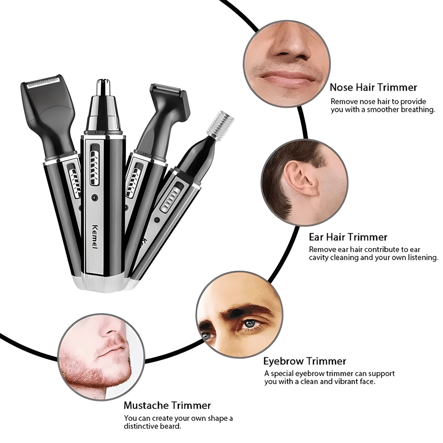   professional rechargeable nose hair   electric shaver haircut cut nose hair eyebrow knife   km 6630 easter gift Product details 1