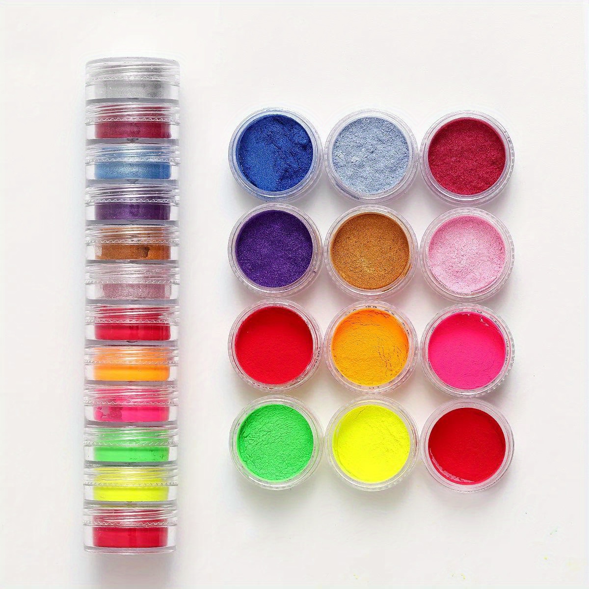 

12 Colors/set Luminous Pearlescent Powder Resin Pigment Mica Powder For Resin Dye Diy Epoxy Resin Jewelry Making Art Decor