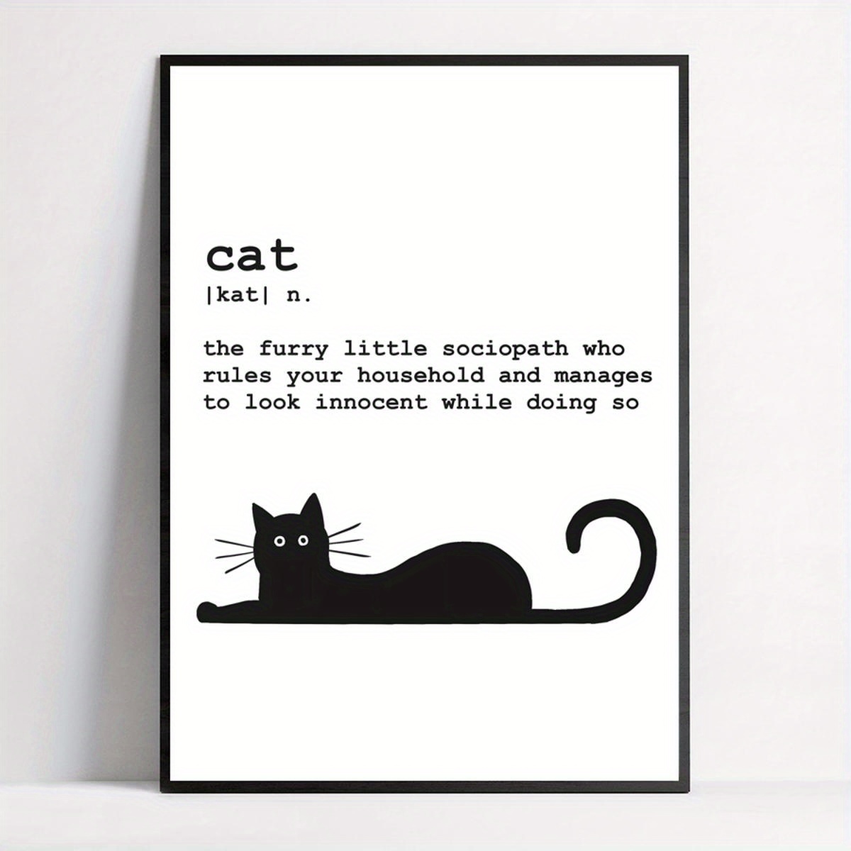 

1pc Canvas Poster, Funny Cat Art Poster, Artwork, Mural, Bedroom, Bathroom, Office, Hallway, Wall Decoration Wall Art, For Living Room, Wall Decor For Bedroom, Home Room Decor, Frameless