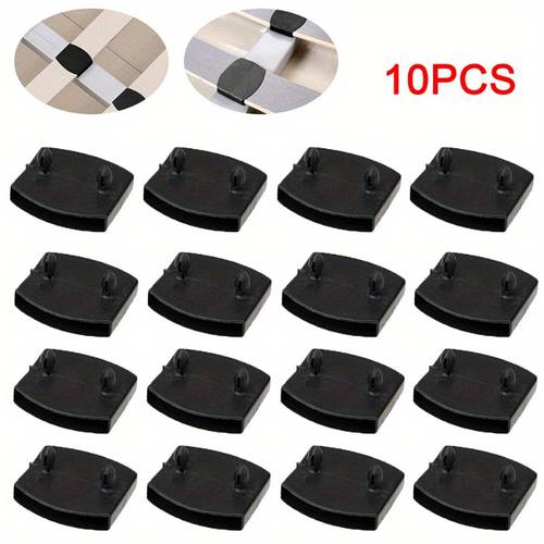 10/30pcs Bed Slat Plastic Holders Caps, Fixings Centre Ends, Middle, 2 Pins, Sides Replacement, 55mm, Black