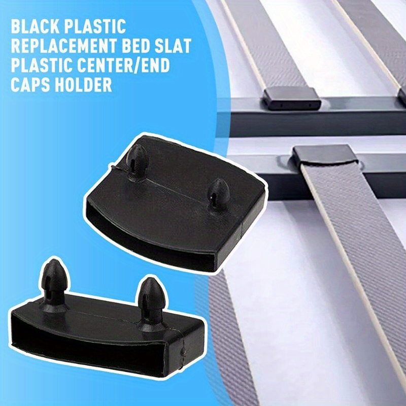 10 30pcs bed slat plastic holders caps   centre ends middle 2 pins sides replacement 55mm black details 1