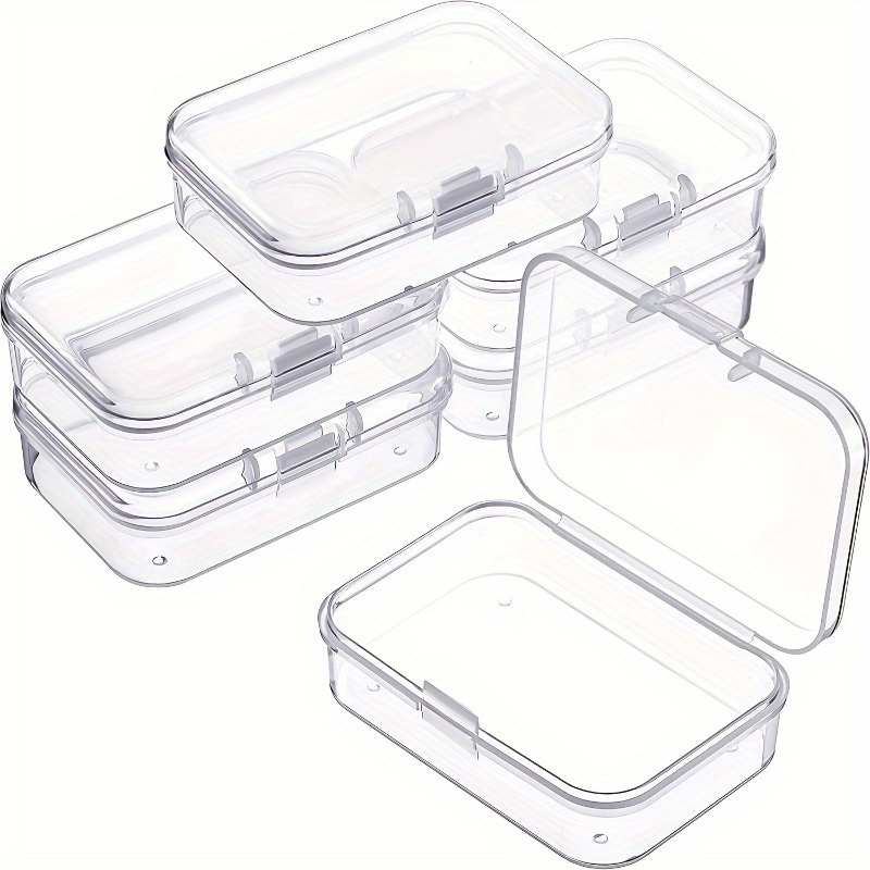 

6/10 Pcs Mini Plastic Storage Boxes, Clear Beads Storage Container, Small Storage Case For Collecting Small Items, Beads, Jewelry, Crafts -jewelry Making Display & Packaging Supplies