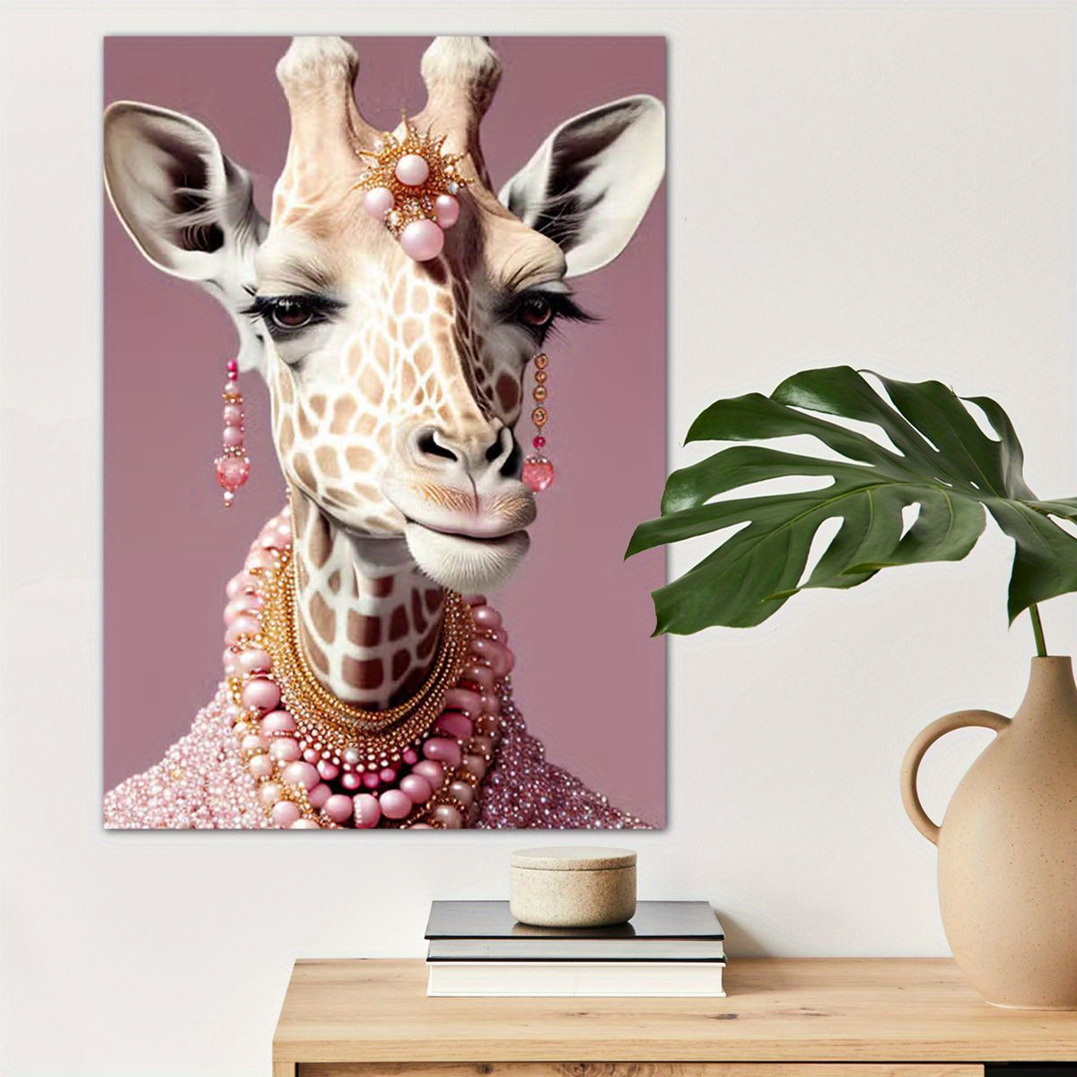 

1pc Fashion Giraffe Poster Canvas Wall Art For Home Decor, Animal Lovers Poster Wall Decor High Quality Canvas Prints For Living Room Bedroom Kitchen Office Cafe Decor, Perfect Gift And Decoration