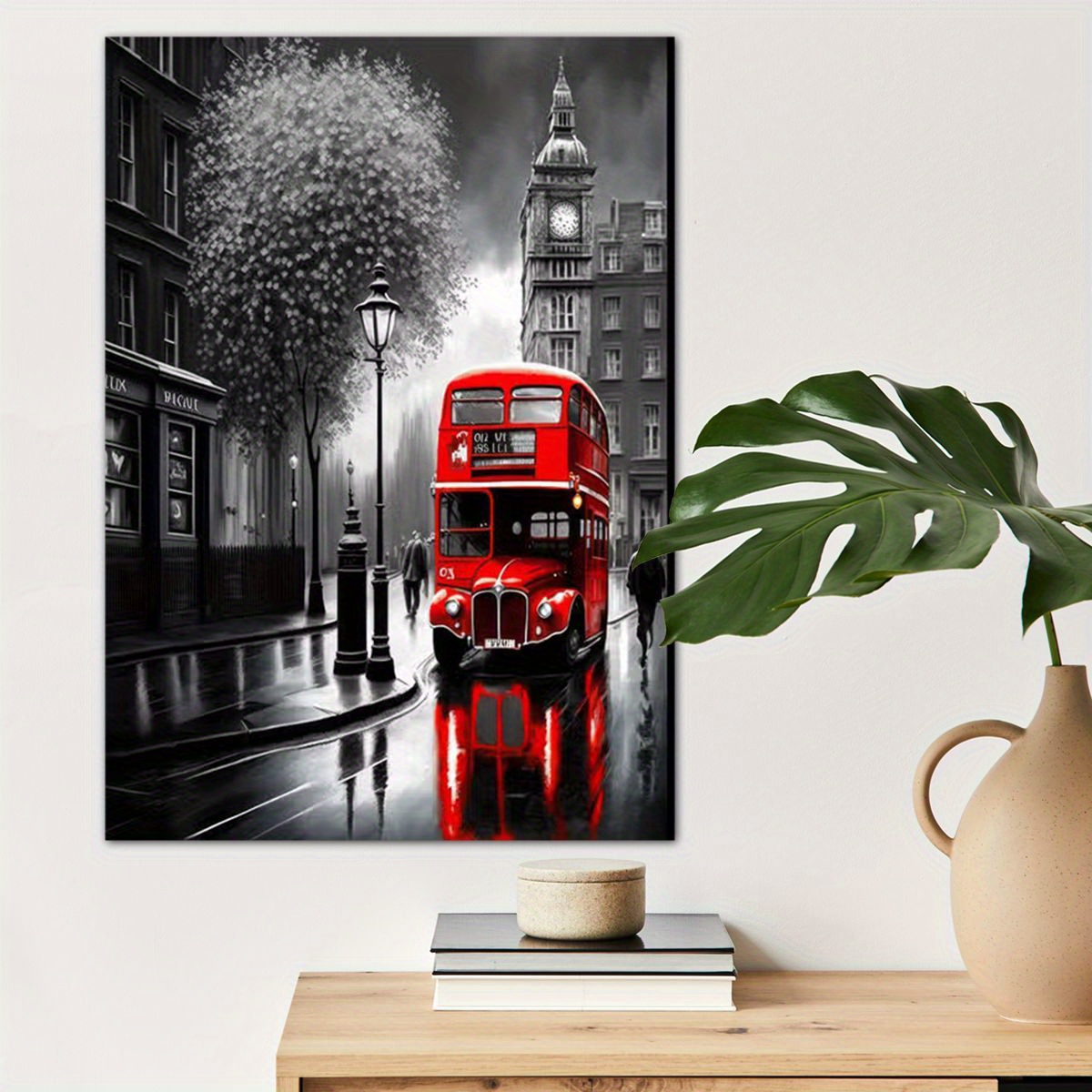 

1pc Street Art London Poster Canvas Wall Art For Home Decor, Lovers Poster Wall Decor High Quality Canvas Prints For Living Room Bedroom Kitchen Office Cafe Decor, Perfect Gift And Decoration