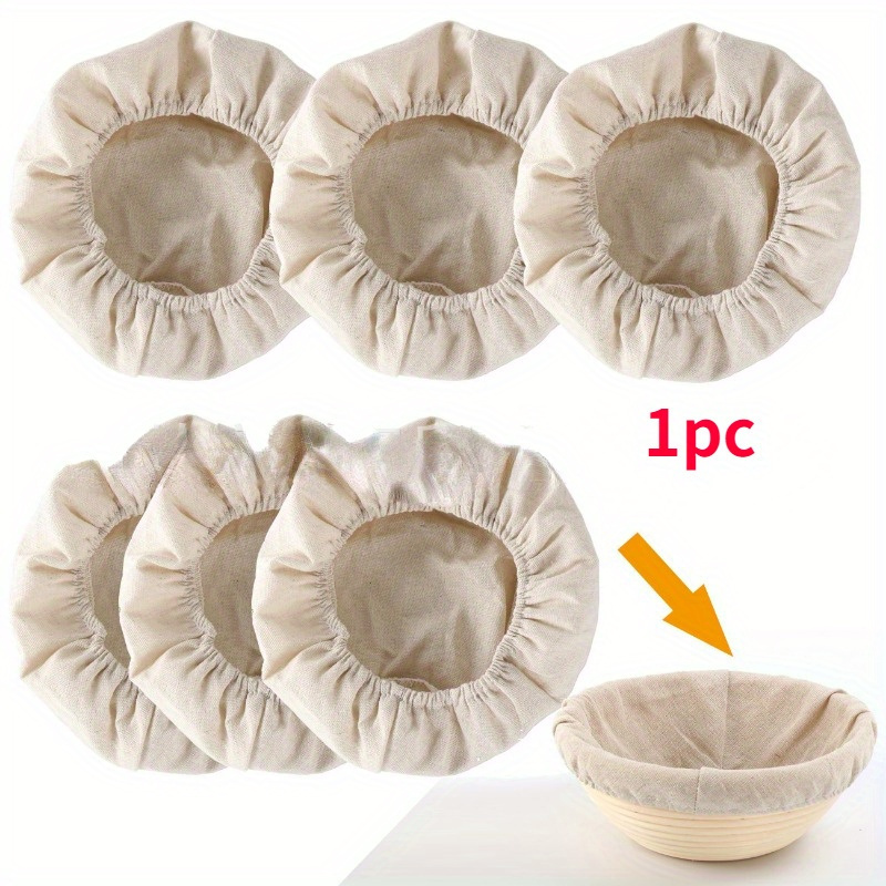 

1pc Circular Oval Bread Basket Cloth Cover For Restaurant, Bread Fermentation Basket Cloth Cover, Inner Lining Eid Al-adha Mubarak