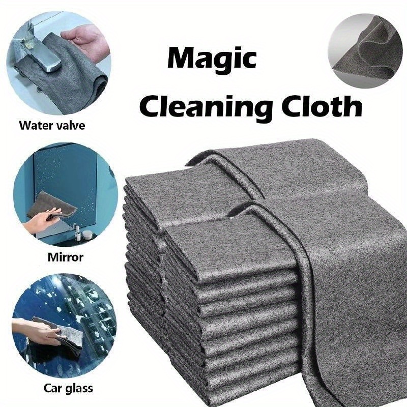 

5-pack Microfiber Magic Cleaning Cloths For Home & Car – Polyester, Reusable, Lint-free, Knit Fabric – Ideal For Living Room, Bathroom, Kitchen, Windows, Mirrors, Glass
