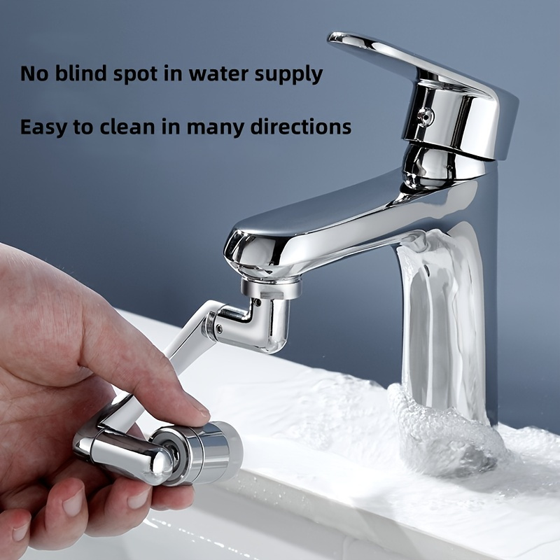 

1pc Mechanical Arm Faucet, Universal Water Outlet Rotatable Arm, Multifunctional Adapter Head, Toilet Washbasin Anti-splash Head, Faucet Aerator, Faucets Bubbler