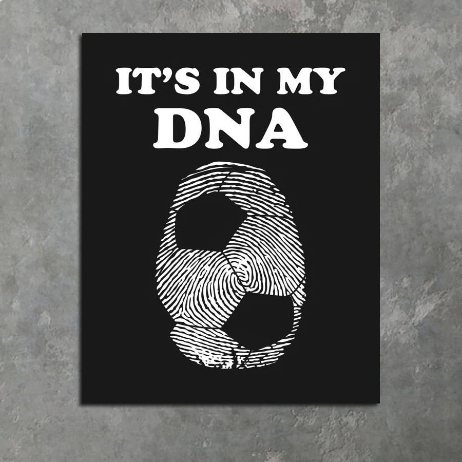 

1pc Football In Dna Design Poster Canvas For Home Decoration, Living Room Bedroom Bathroom Kitchen Cafe Office Decoration, Perfect Gift, Wall Art, Football