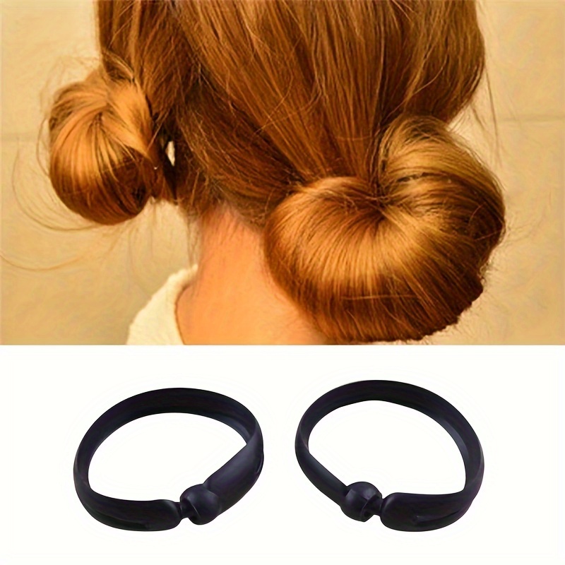 

2pcs/4pcs Solid Color Hair Bun Makers Magic Hair Twist Donut Hair Styling Tools For Women And Daily Uses