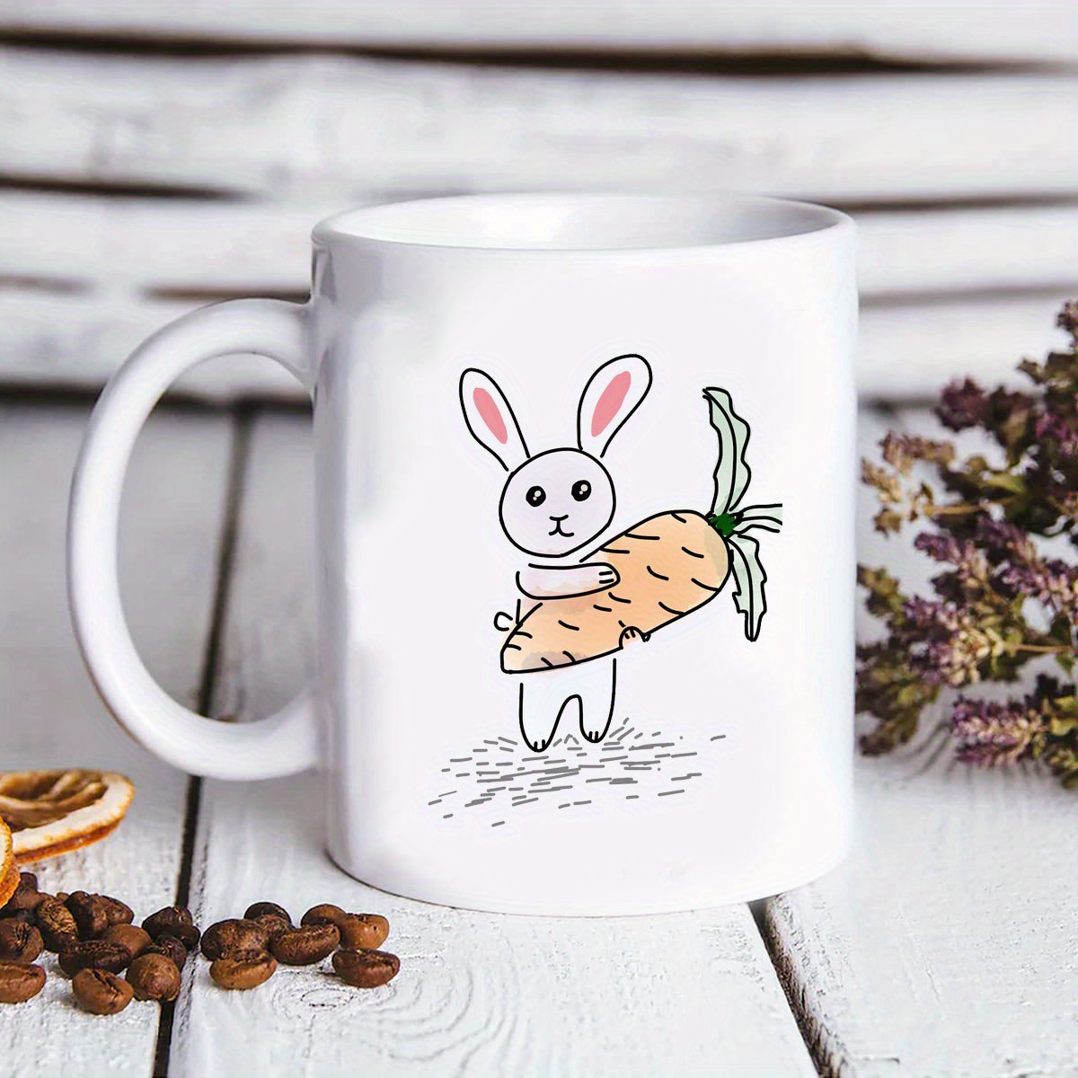 easter mug easter egg bunny coffee mug colorful holiday ceramic tea mug cup for easter spring party home school office table centerpieces gift 11oz