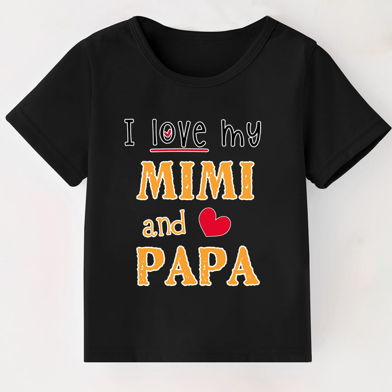 

Mimi & Papa Print Boy's Creative T-shirt, Casual Short Sleeve Crew Neck Pullover Top Summer Clothing