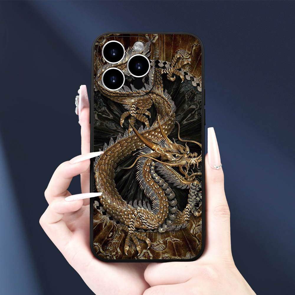 

The Golden Dragon Cool Printed Phone Case Is Suitable For Iphone 15 14 13 12 11 Xs Xr X 7 8 Plus Pro Max Mini