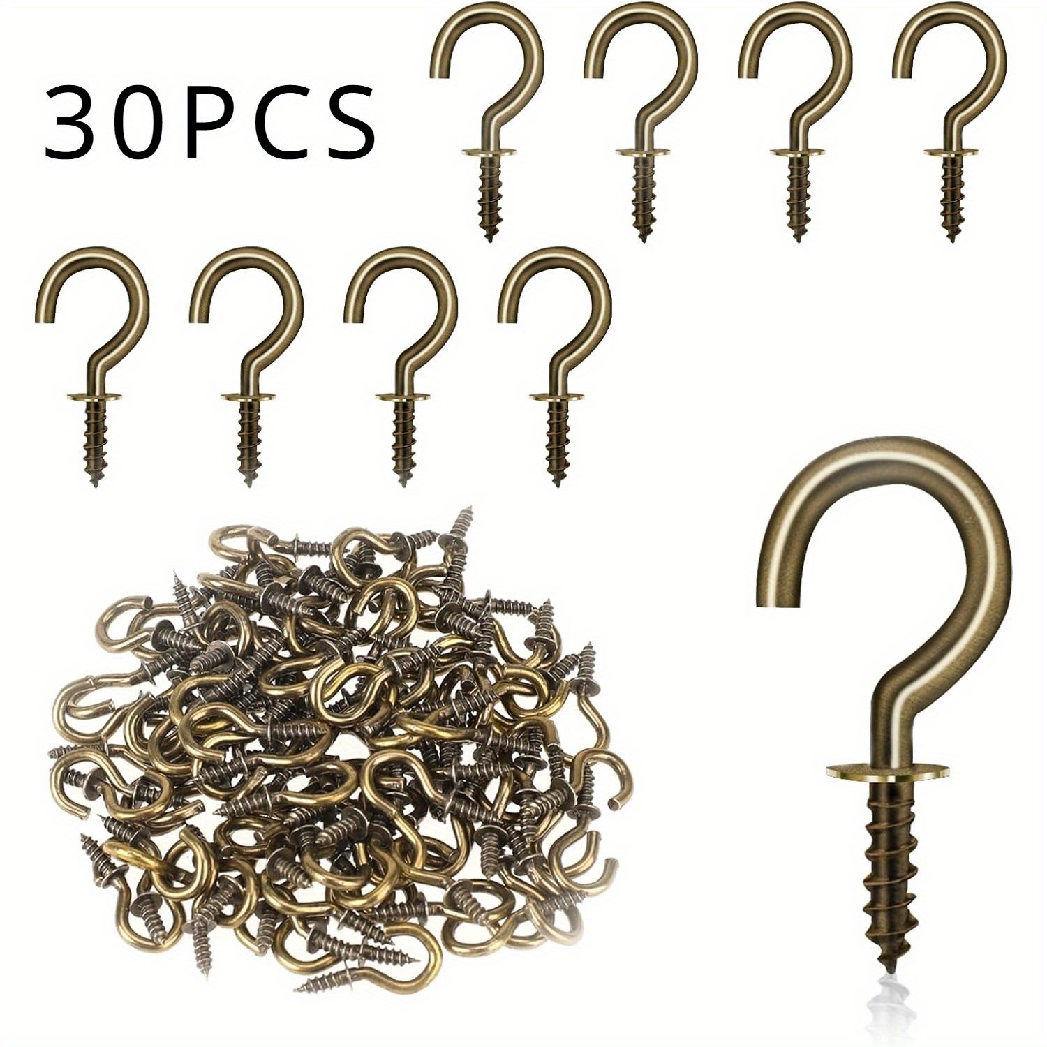 100pcs heavy duty metal hangers Plants Ceiling Hooks Mug Screw Hooks Plant