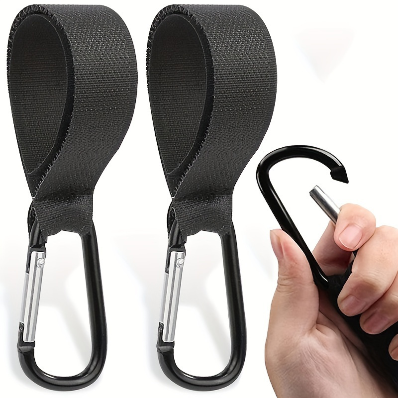 Stroller Hooks Accessories Baby Cart Hook Pram Part PU Leather Baby Bag Hook  for Stroller Rotatable Velcro Cart Organizer