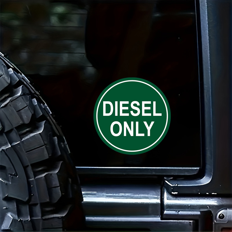 

Diesel Only Sticker Decal - Waterproof - Green Fuel Tank Warning Car Stickers For Truck Van Suv Motorcycle Vehicle Auto Accessories